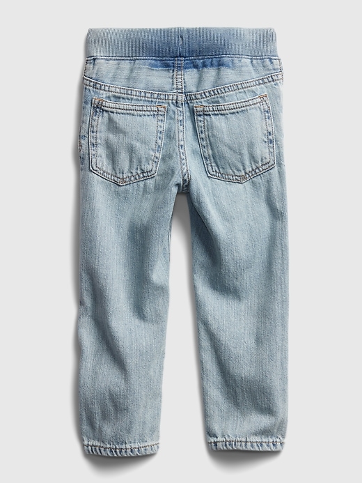 Image number 2 showing, Toddler Pull-On Distressed Slim Jeans with Washwell&#153