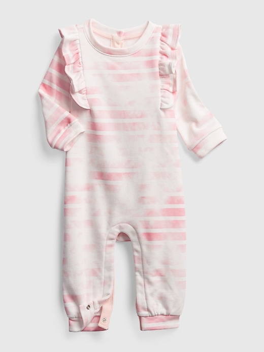 Image number 1 showing, Baby Stripe Ruffle One-Piece