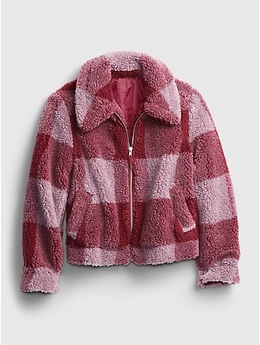 Plaid sherpa discount jacket women's
