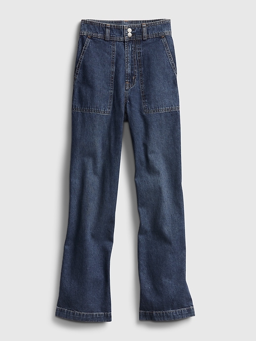 Image number 6 showing, Workforce Collection Sky High Rise Wide-Leg Jeans