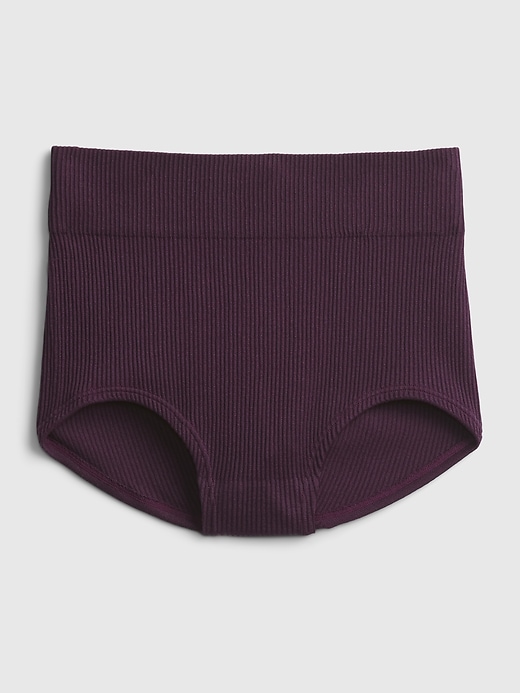 1 of 8 showing, with the color maximum purple violet of product Seamless Ribbed High Rise Brief