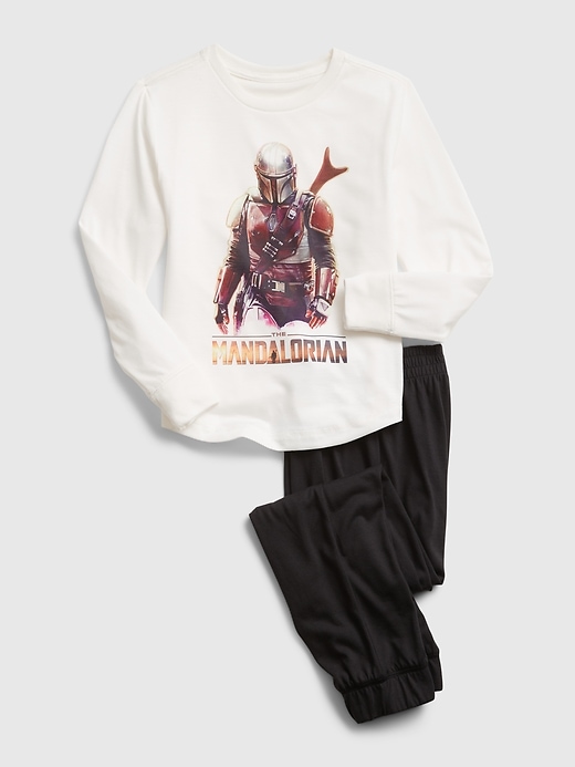 1 of 8 showing, with the color snowflake milk of product GapKids &#124 Star Wars™ Graphic PJ Set