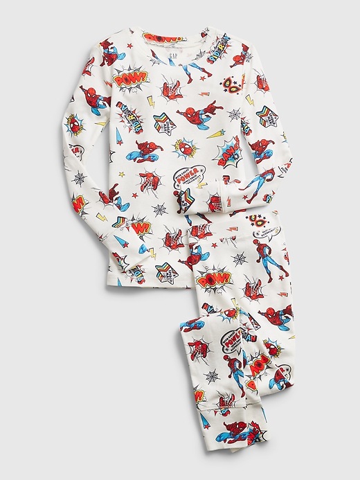 1 of 8 showing, with the color snowflake milk of product GapKids &#124 Marvel Spider-Man PJ Set
