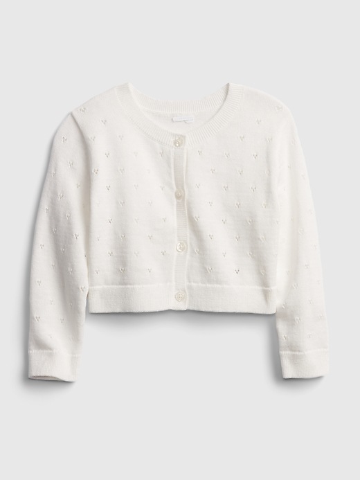 Image number 1 showing, Baby Heart Pointelle Cardigan