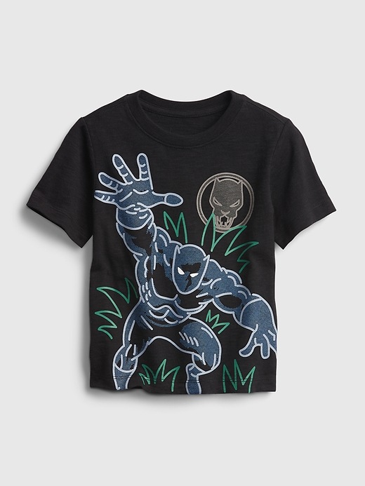 1 of 8 showing, with the color black panther of product babyGap &#124 Marvel Graphic T-Shirt