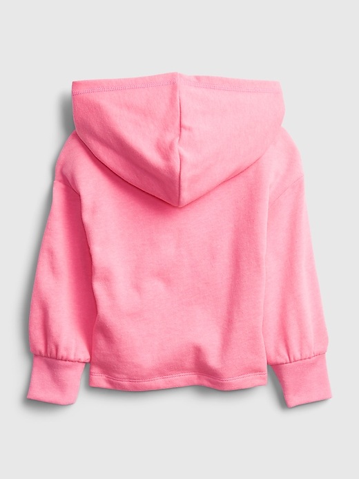 2 of 8 showing, with the color neon pink rose of product Toddler Graphic Hoodie