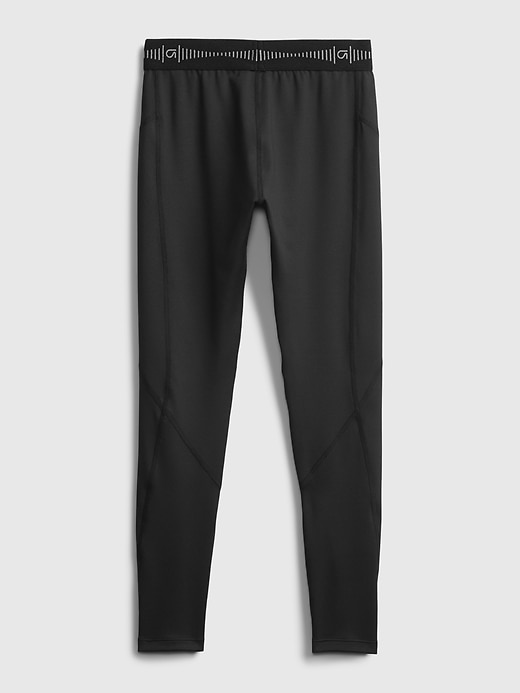 2 of 8 showing, with the color true black of product GapFit Kids Stretch Tights