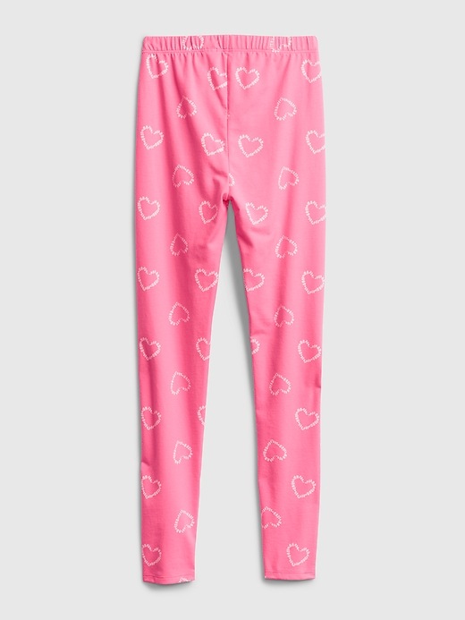 2 of 8 showing, with the color neon pink of product Kids Print Leggings