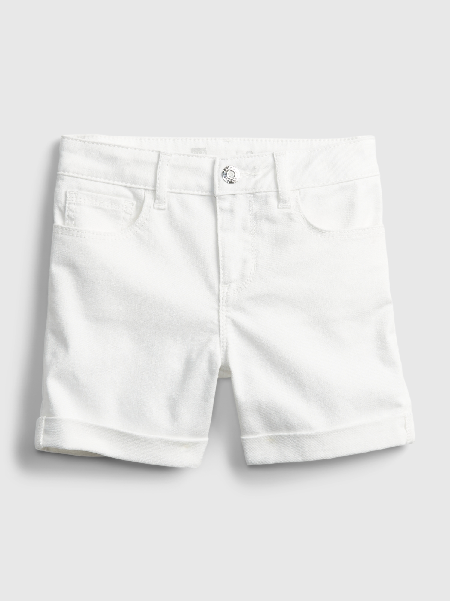 Kids Denim Midi Shorts with Gap Shield Gap