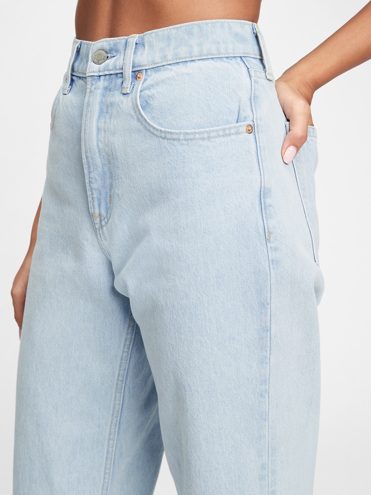 gap barrel jeans high rise