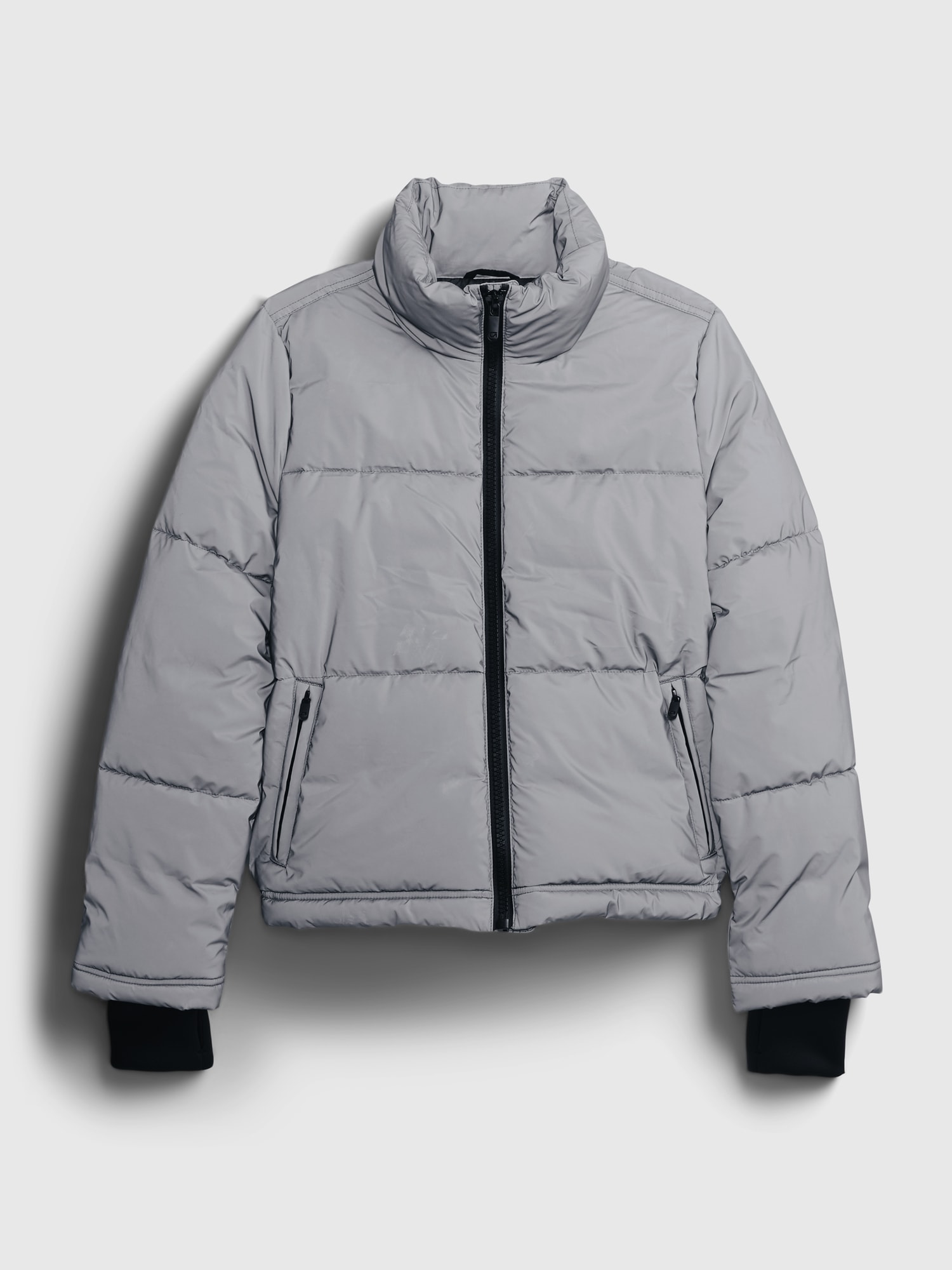 GapFit Reflective Cropped Puffer Jacket Gap