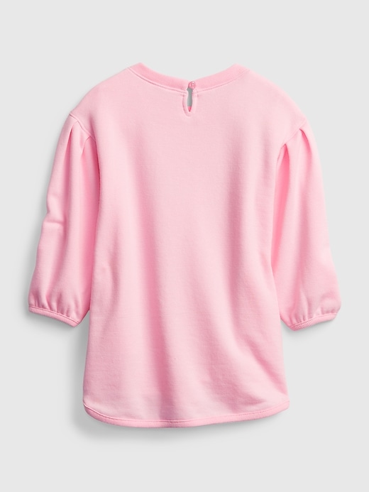 2 of 8 showing, with the color pink dip dye of product Toddler Sweatshirt Dress