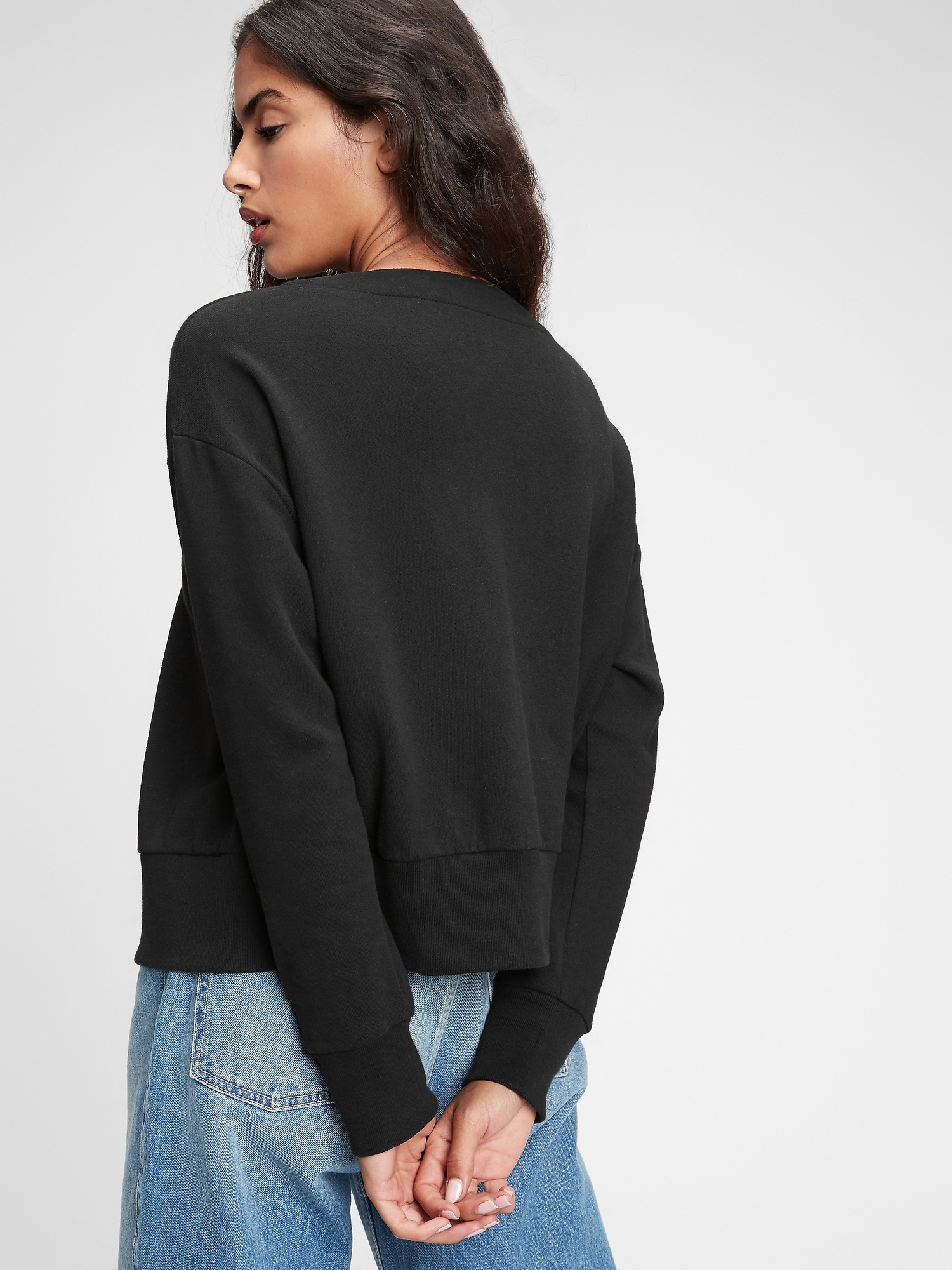 gap slouchy cropped cardigan