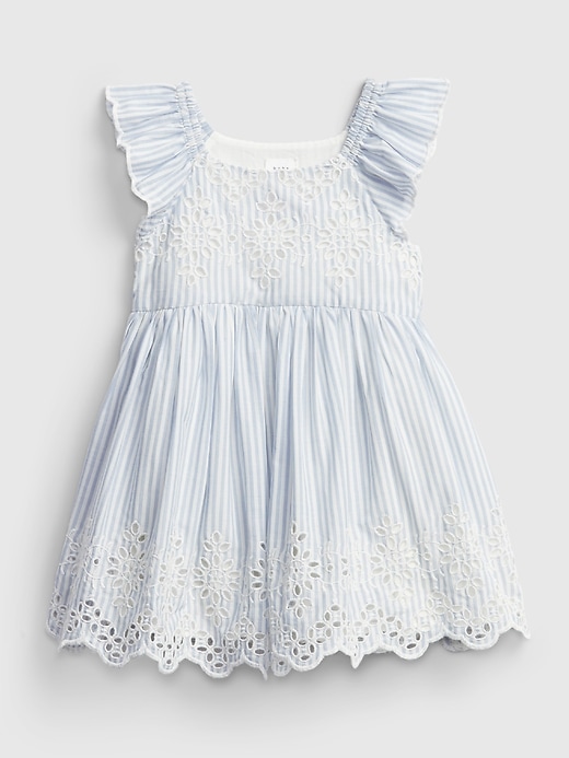 1 of 8 showing, with the color bright hyacinth of product Baby Eyelet Dress