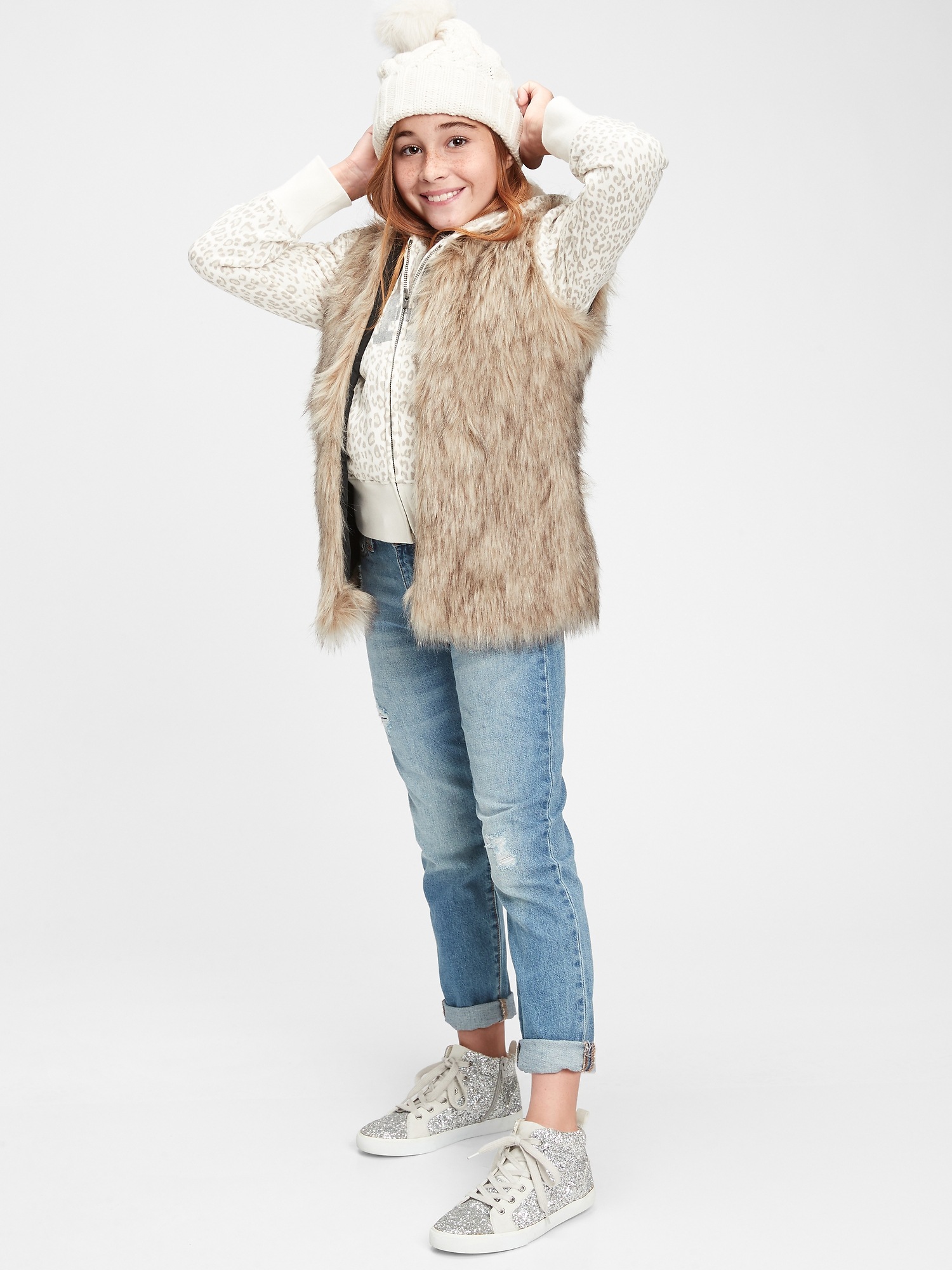 Gap faux sales fur vest