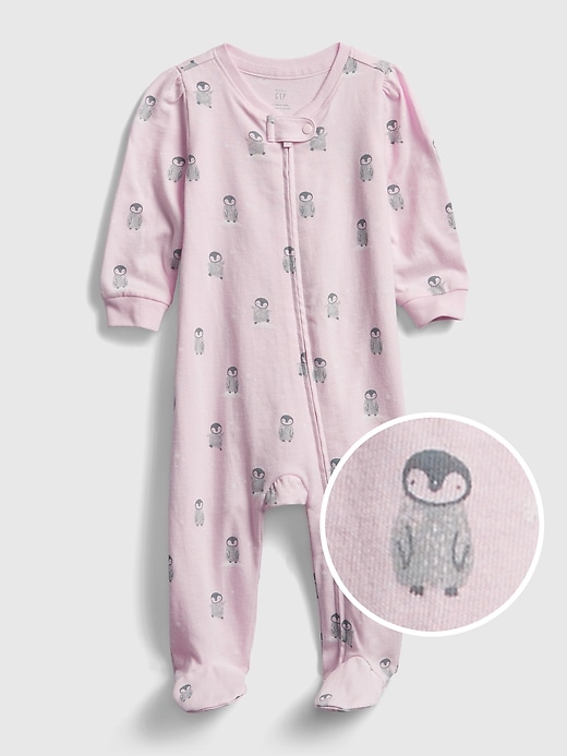 Image number 1 showing, Baby Organic Penguin One-Piece