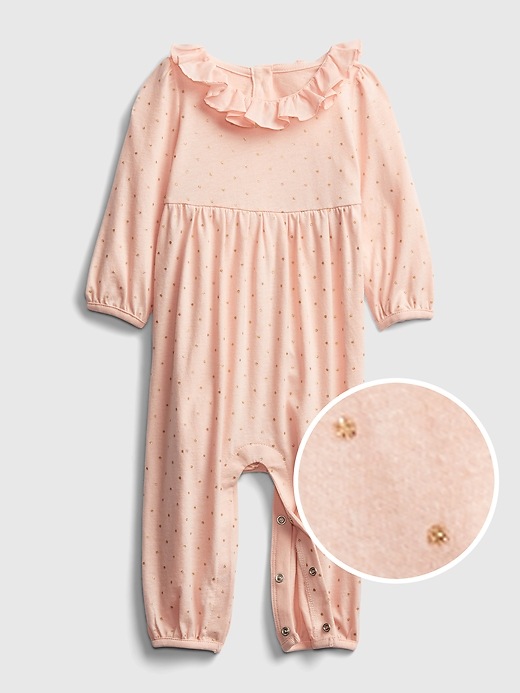 Image number 1 showing, Baby Ruffle Polk-A-Dot One-Piece