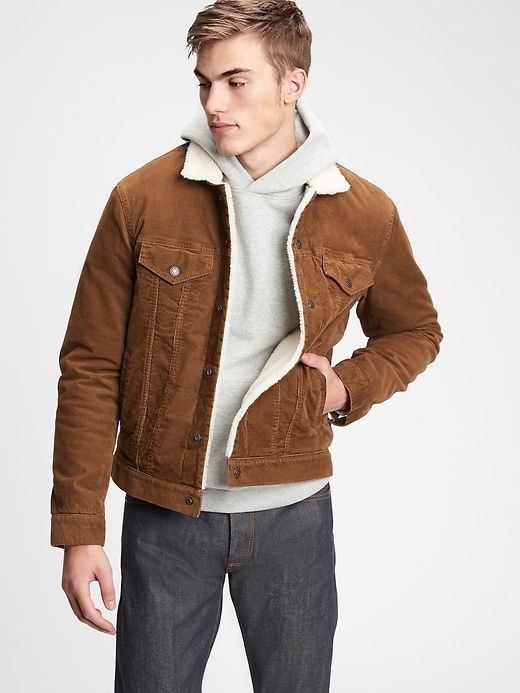 View large product image 1 of 1. Icon Corduroy Sherpa Jacket