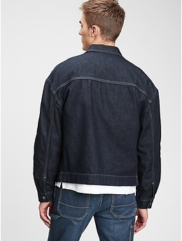 gap black denim jacket