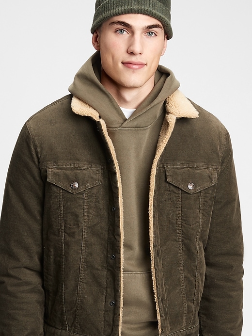 View large product image 1 of 1. Icon Corduroy Sherpa Jacket