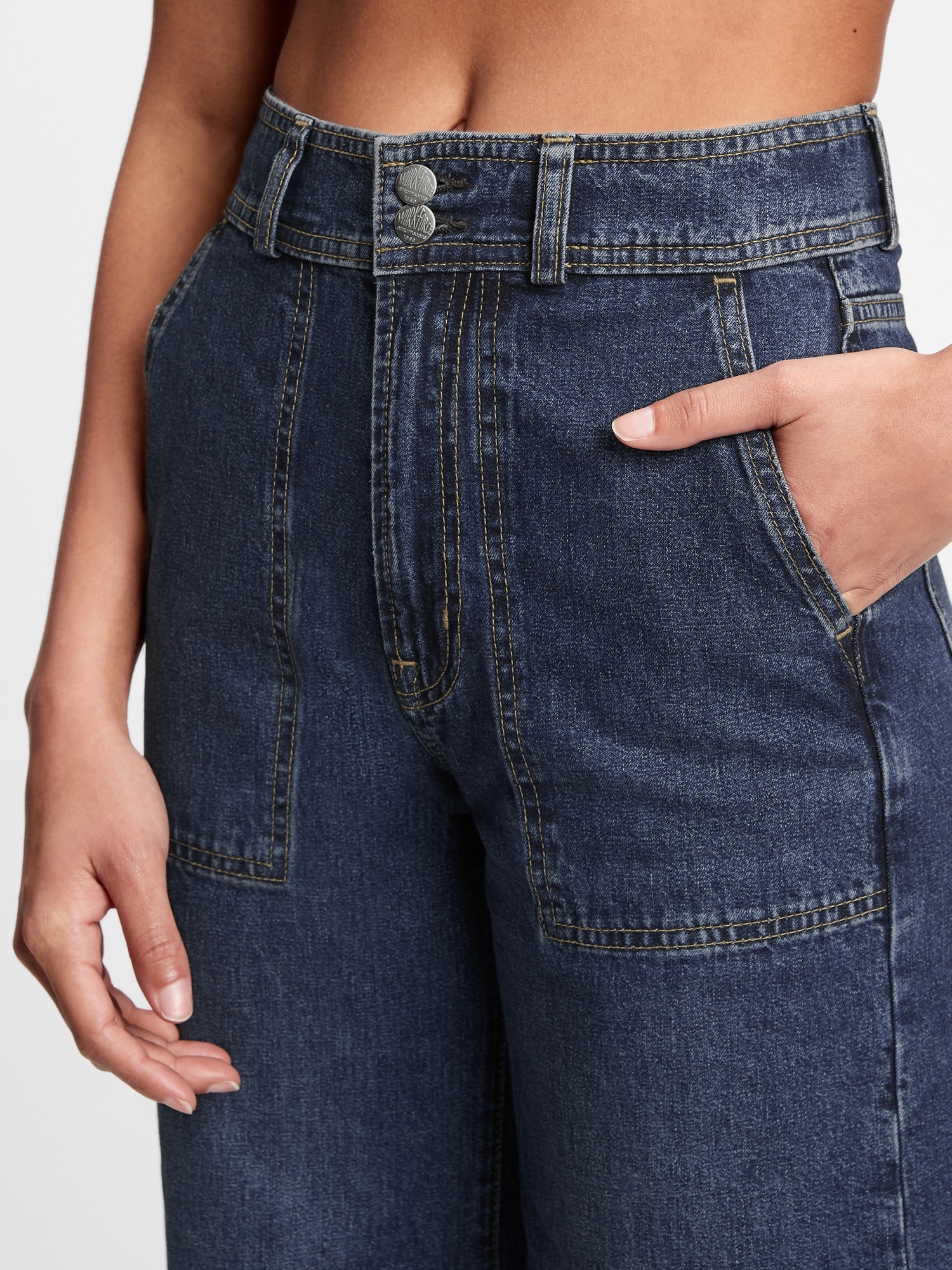 gap sky high wide leg jeans