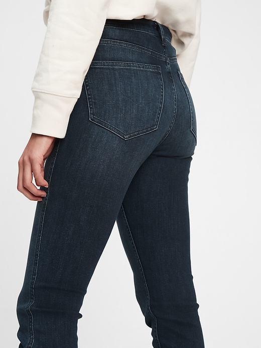 2 of 8 showing, with the color blue black of product High Rise Vintage Slim Jeans with Washwell