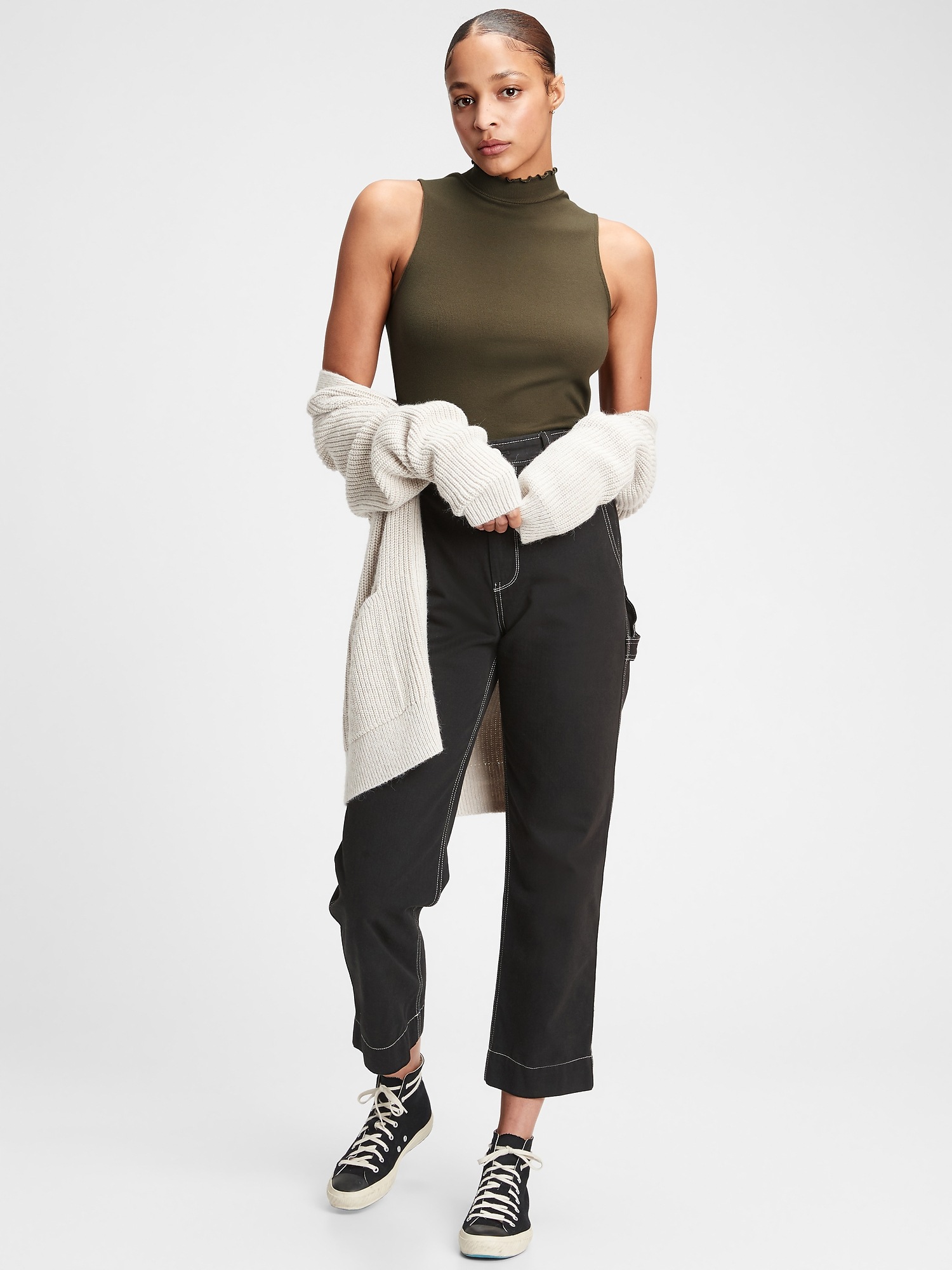 gap sleeveless turtleneck