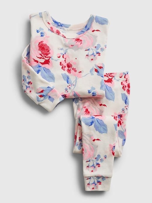 1 of 8 showing, with the color ivory frost of product babyGap Floral PJ Set