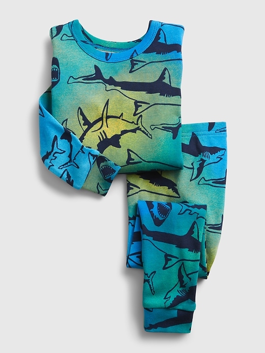 Image number 1 showing, babyGap Shark Graphic PJ Set