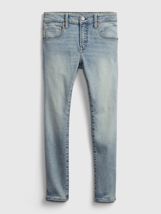 1 of 8 showing, with the color medium wash of product Kids Super Skinny Jeans with Washwell™