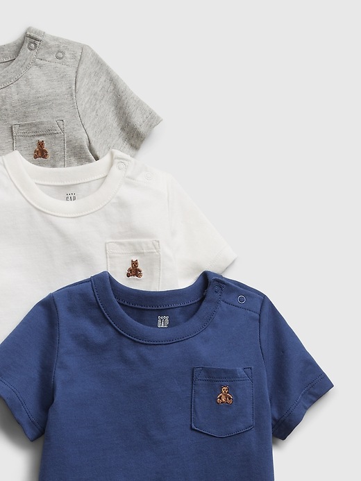 2 of 8 showing, with the color multi of product Baby 100% Organic Cotton Mix and Match Bodysuit (3-Pack)