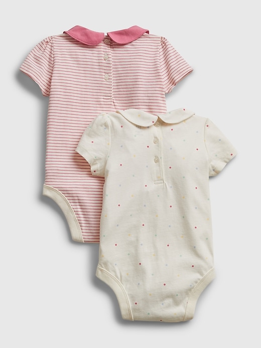 2 of 8 showing, with the color ivory frost of product Baby Print Bodysuit (2-Pack)
