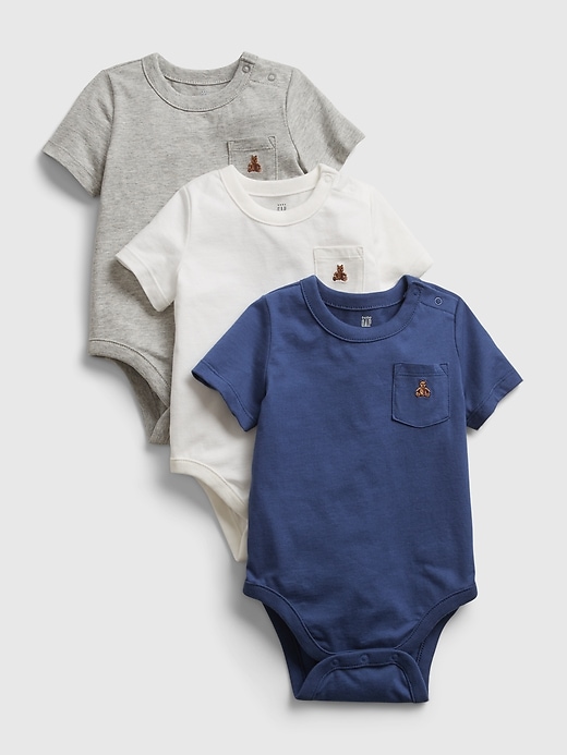 Image number 1 showing, Baby 100% Organic Cotton Mix and Match Bodysuit (3-Pack)