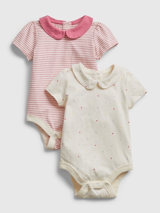 1 of 8 showing, with the color ivory frost of product Baby Print Bodysuit (2-Pack)