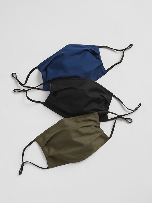 1 of 8 showing, with the color multi black green blue of product Adult Face Mask (3-Pack)