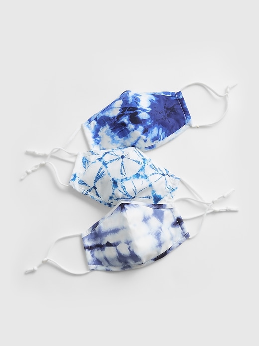 1 of 8 showing, with the color tie dye blue indigo of product Kids Contour Mask with Filter Pocket (3-Pack)