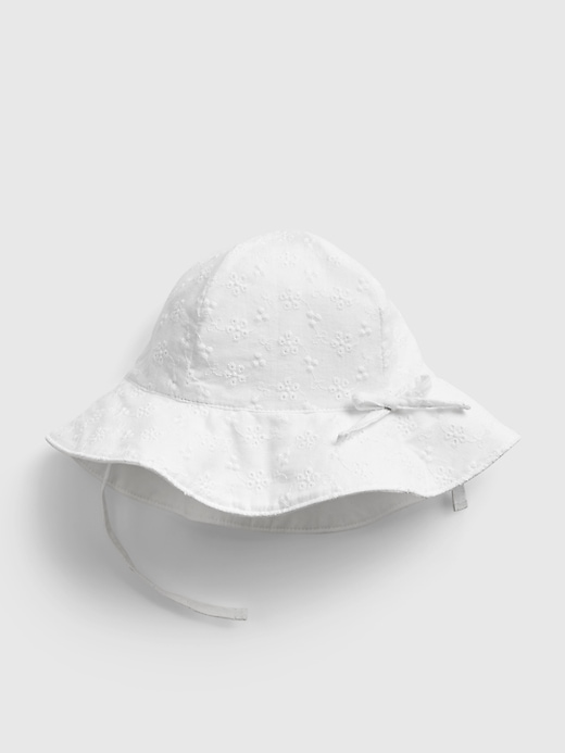1 of 8 showing, with the color optic white of product Baby Eyelet Bucket Hat