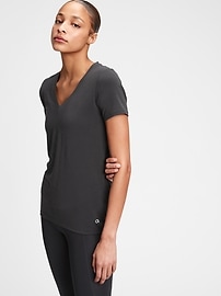 View large product image 6 of 7. GapFit Breathe V-Neck T-Shirt