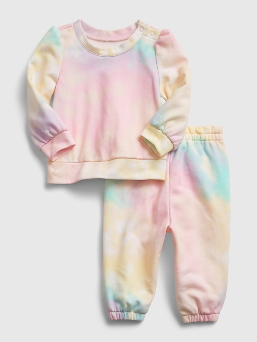 Image number 1 showing, Baby Recycled Tie-Dye Outfit Set