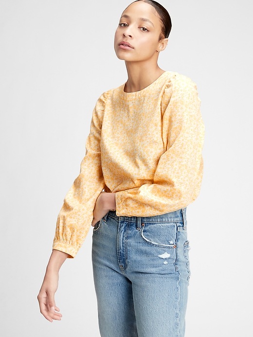 Image number 7 showing, Print Puff Sleeve Top