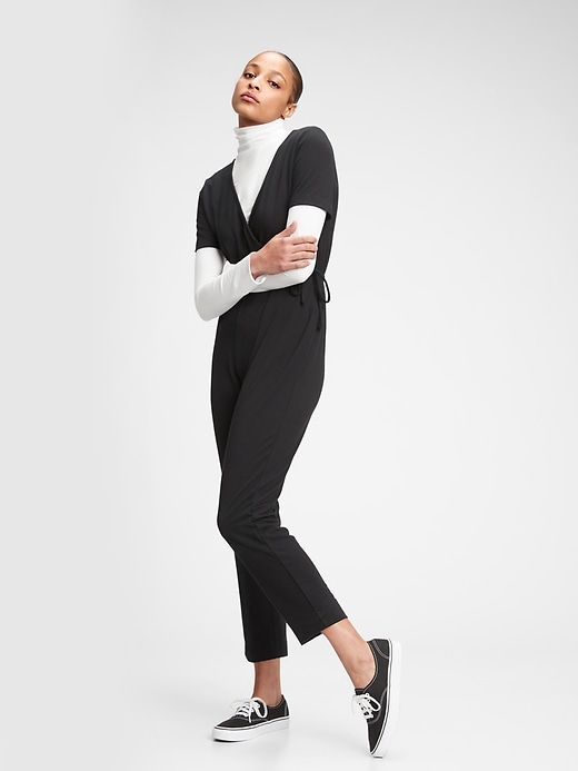 Image number 1 showing, Supersoft Wrap-Front Jumpsuit