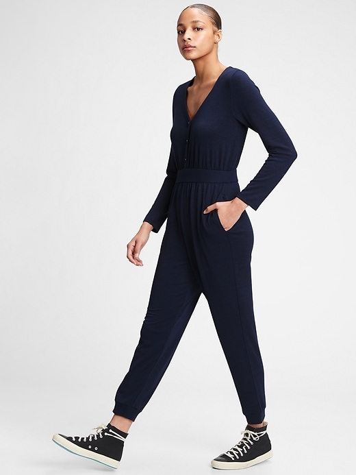 Image number 1 showing, Softspun Cozy Jumpsuit