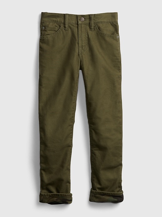 Image number 1 showing, Kids Cozy Lined Slim Jeans with Stretch