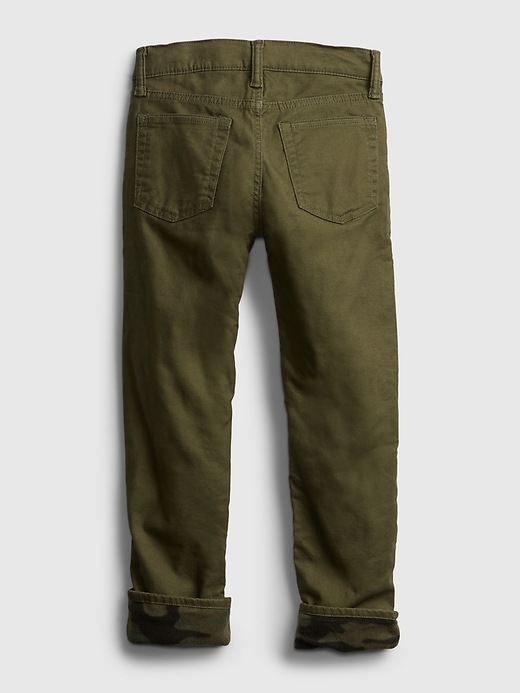 Image number 3 showing, Kids Cozy Lined Slim Jeans with Stretch