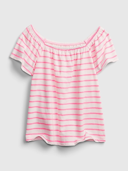 1 of 8 showing, with the color pink stripe of product Kids Flutter Shirt