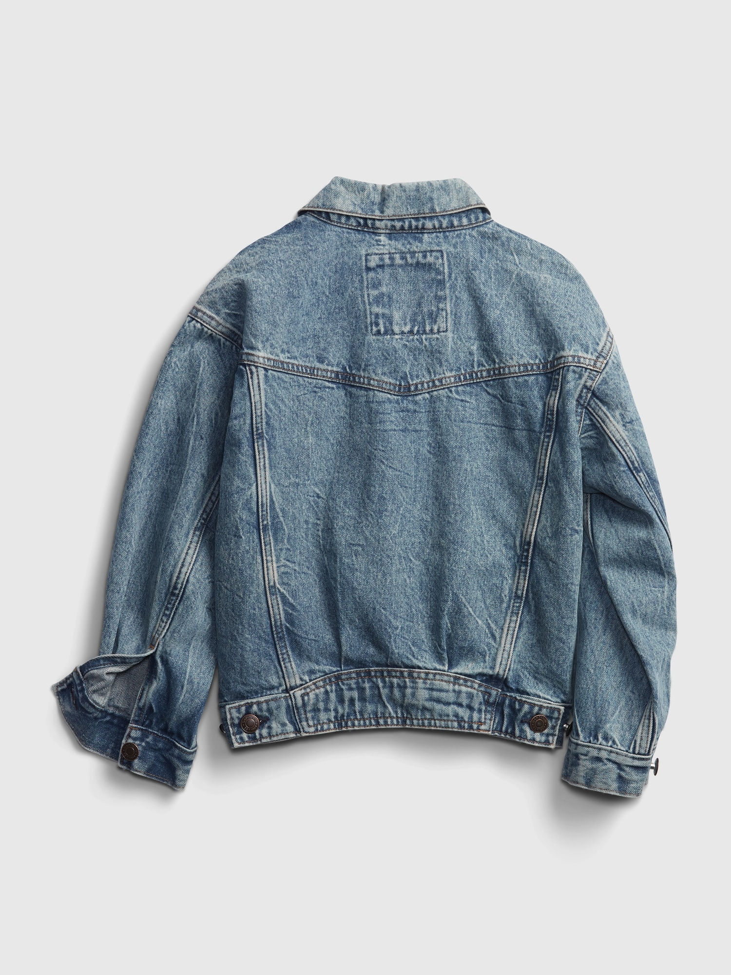 long oversized denim jacket
