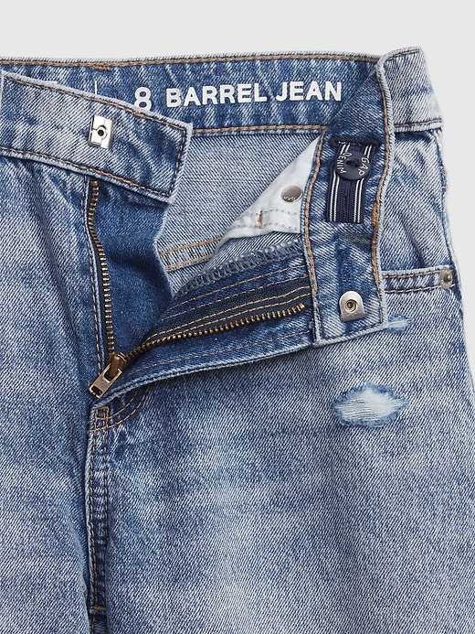 Image number 4 showing, Kids High-Rise Barrel Jeans