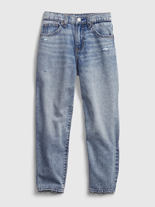 Image number 1 showing, Kids High-Rise Barrel Jeans