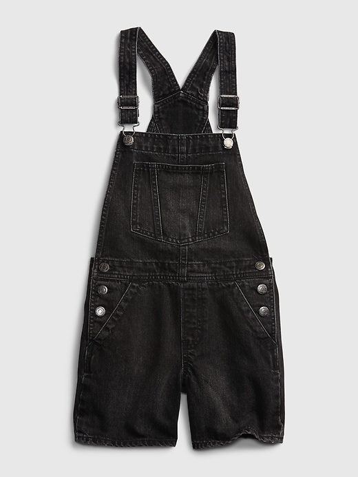 2 of 8 showing, with the color black wash of product Teen Black Denim Shortall