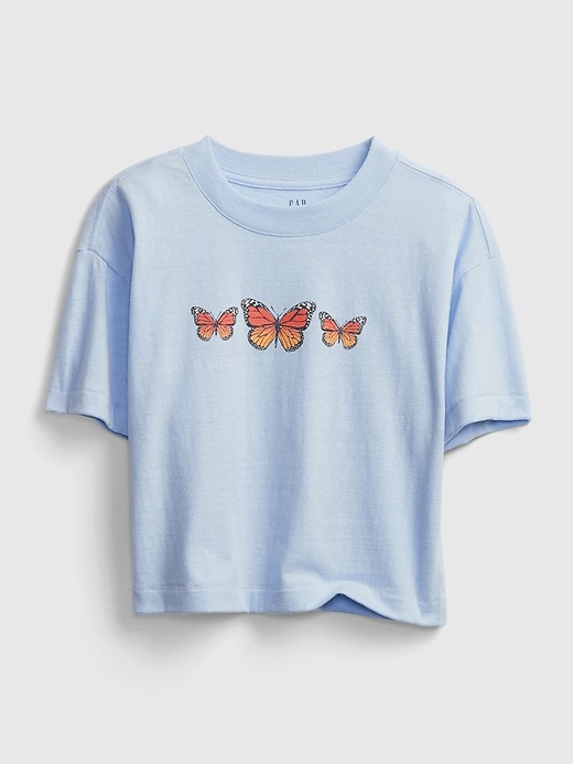 2 of 8 showing, with the color bicoastal blue of product Teen Graphic Boxy T-Shirt